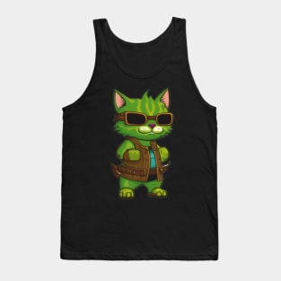 Cute Monster Cat Ogre for Halloween Tank Top